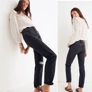 Madewell The Perfect Vintage Jean Black Denim Size 24